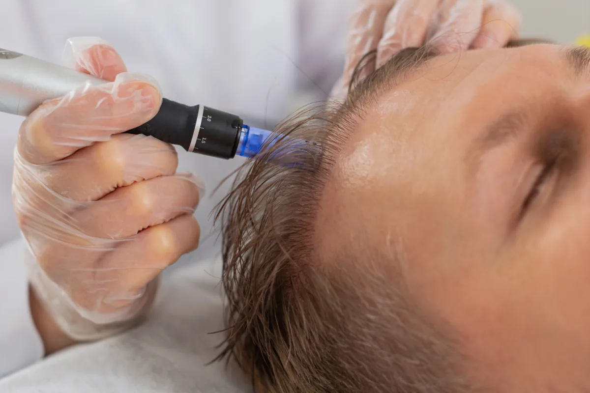 Hair restoration treatment at Advanced Aesthetics