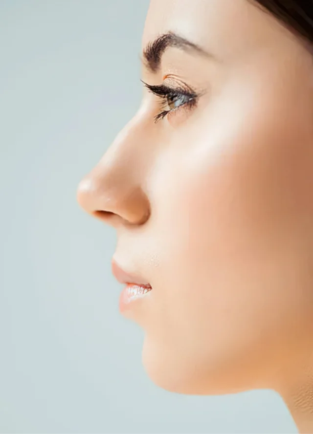 Side profile of a woman's face